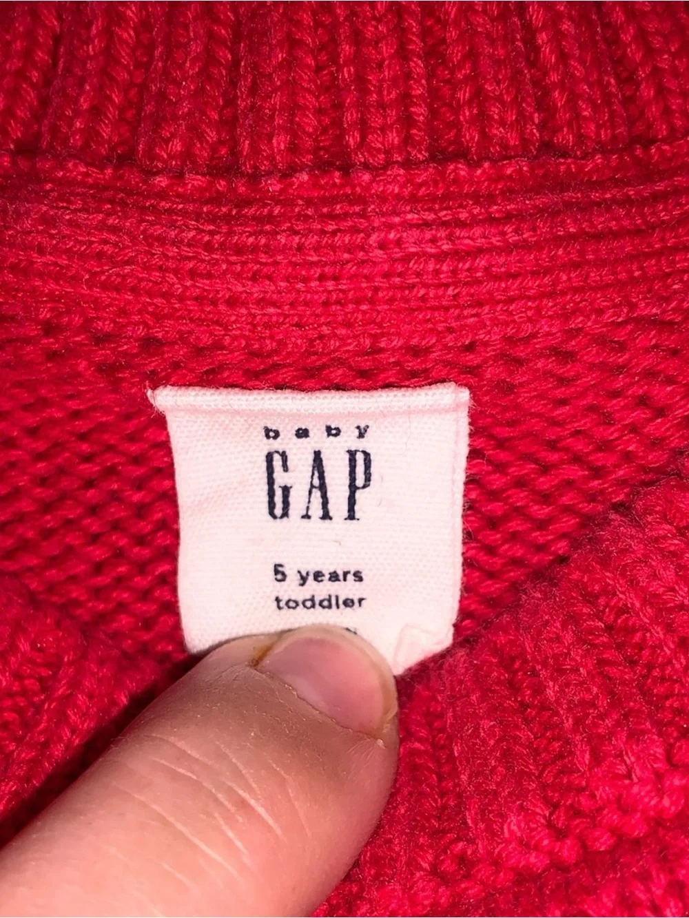 Gap Kids Red White Polka Dot Knit Sweater Dress Girls 5